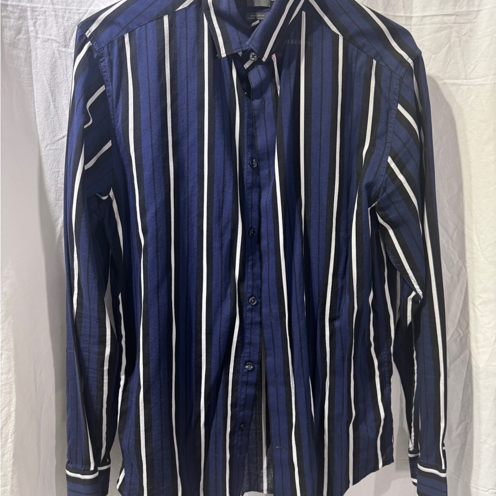 Men's Blue Striped Shirt